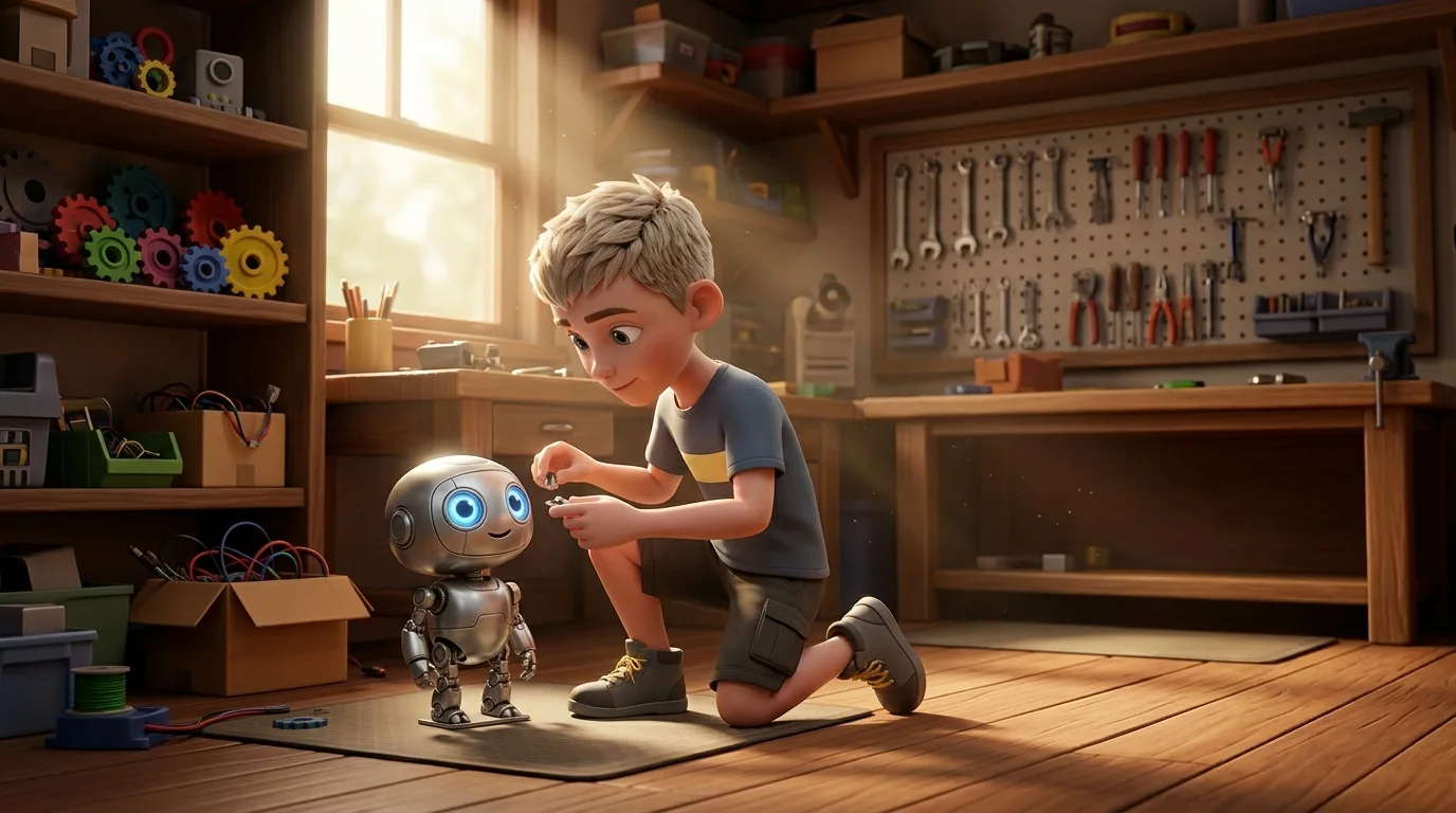 The Robot Workshop — personalised storybook preview